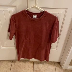 Vintage wash maroon urban outfitters t shirt